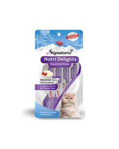 Signature7 Nutri Delights  Whitemeat Tuna with Cranberry Puree Cat Treats - 60 g