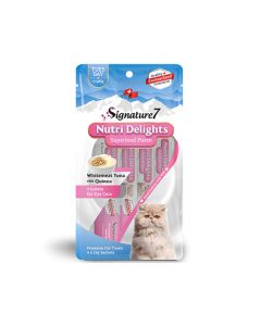 Signature7 Nutri Delights Whitemeat Tuna with Quinoa Puree  Cat Treats - 60 g