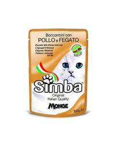 Simba Chunkies with Chicken and Liver Cat Food Pouch - 100 g