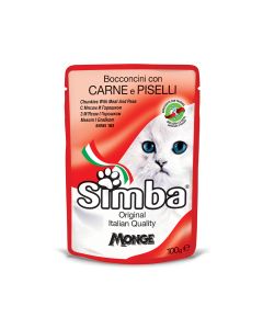 Simba Chunkies with Meat and Peas Cat Food Pouch - 100 g