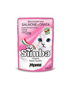 Simba Chunkies with Salmon and Dory Cat Food Pouch - 100 g