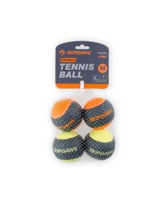 Skipdwag Dog Squeaky Tennis Ball - Medium - 4 pcs