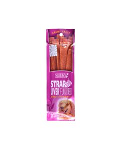 Sleeky Straps Chewy Snack Liver Flavored Dog Treat, 50g