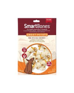 SmartBones Sweet Potato Mini Bone Dog Treat, 128g, 8 Pcs