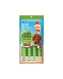 SmartHeart Chicken & Spinach Creamy Adult Dog Treats - 4 x 15 g