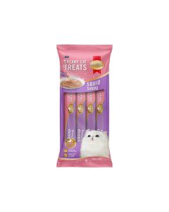 SmartHeart Creamy Squid Cat Treats - 4 x  15 g