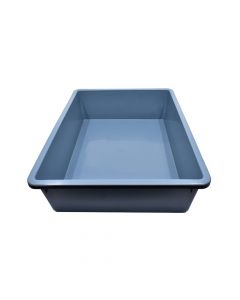Stefanplast Cat Litter Pan Tray 1, Blue - 40L x 30W x 10H cm
