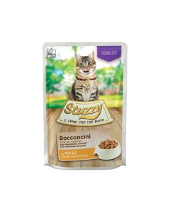 Stuzzy Chunks with Chicken Sterilized Cat Food Pouch - 85 g