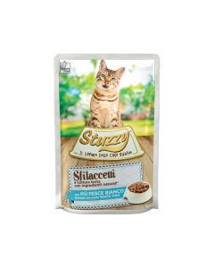 Stuzzy Shreds with White Fish Cat Food Pouch - 85 g