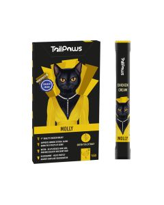 TailPaws Molly Chicken with Green Tea Extract Cat Treat - 5 x 15 g
