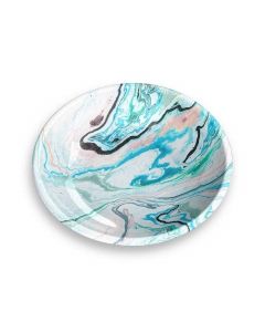 Tarhong Marble Swirl Saucer, 5.2" x 5.2" x 1.1"