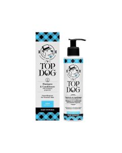 Top Dog Baby Powder Pet Shampoo and Conditioner - 250 ml