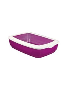 Trixie Mio Cat Litter Tray with Rim - 43L x 32W x 12H cm - Assorted Colors