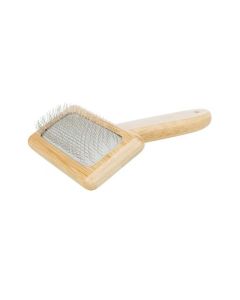 Trixie Soft Bamboo and Metal Pet Brush - Brown