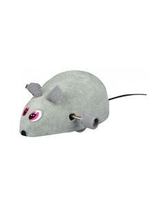 لعبة بتصميم فأر للقطط من تريكسي، رمادي