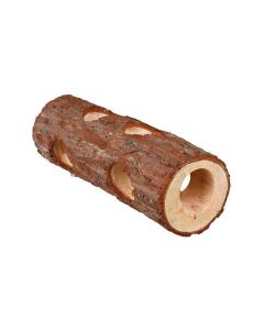 Trixie Wood Tube Tunnel For Small Pets - Brown