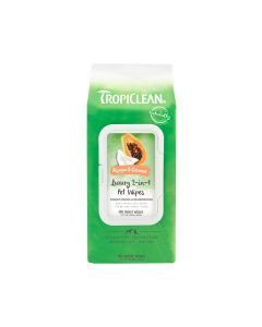 Tropiclean Papaya and Coconut Luxury 2-in-1 Pet Wipes - 100 count