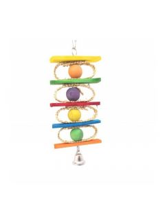 VanPet Multi-Color Hanging Toy with Bell Bird Toy