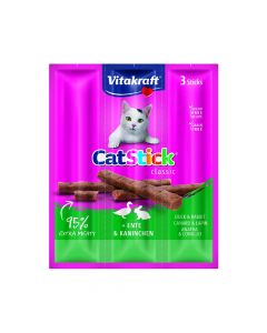 Vitakraft CatStick Classic Duck And Rabbit Cat Treat, 18g