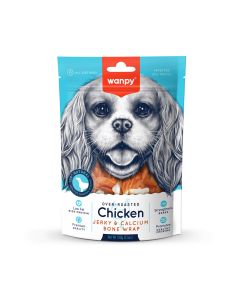 Wanpy Chicken Jerky & Calcium Bone Wrap Dog Treats - 100 g