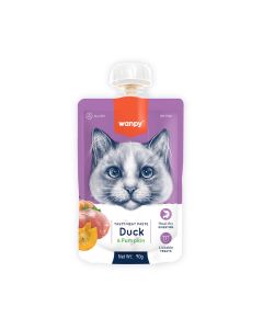 Wanpy Tasty Meat Paste Duck and Pumpkin Lickable Cat Treat - 90 g