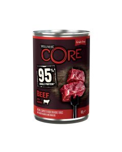 طعام رطب بوصفة اللحم البقري مع البروكلي خالي من الحبوب للكلاب من ويلنيس كور - 400 جرام
