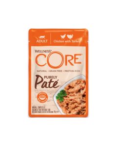 Wellness CORE Purely Pate Adult Chicken with Turkey Wet Cat Food - 85 g