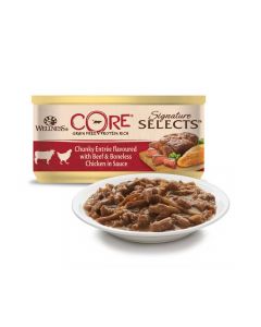 Wellness Core Signature Selects Chunky Beef & Chicken in Sauce Wet Cat Food - 79 g - Pack of 24