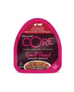 Wellness Core Small Breed Savoury Medleys Roasted Chicken, Beef, Green Beans and Red Peppers Canned Dog Food - 85 g