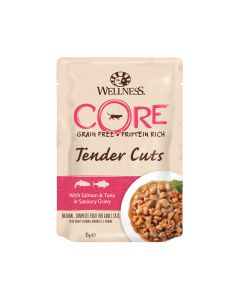Wellness CORE Tender Cuts With Salmon & Tuna in Savoury Gravy for Cat - 85g - Pack of 8