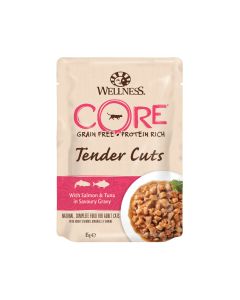 Wellness Core Tender Cuts With Salmon and Tuna in Savoury Gravy Wet Cat Food - 85 g - Pack of 24