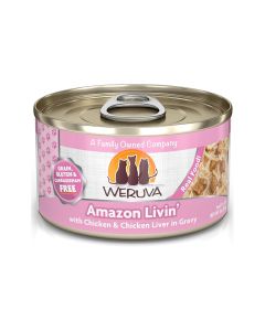 Weruva Amazon Livin with Chicken Breast and Chicken Liver in Gravy Cat Canned Food - 3 oz