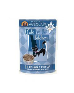 Weruva Cats in the Kitchen Tuna Beef and Salmon in Gravy Recipe Cat Food Pouch - 85 g - Pack of 12