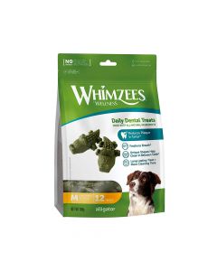 Whimzees Alligator All Natural Daily Dental Chew for Medium Dogs - 12 Counts