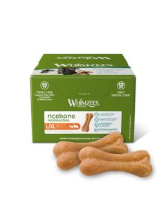 Whimzees Rice Bone All Natural Daily Dental Dog Treats - 50 pieces