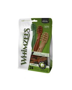 Whimzees Toothbrush Star Small Mix Brown/Green/Orange - 24pc