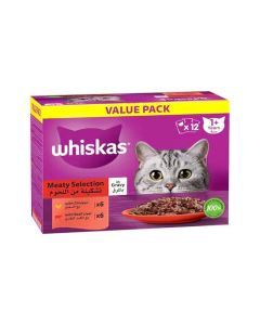Whiskas Meaty Selection in Gravy Cat Wet Food - 80 g - Pack of 12