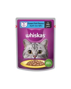 Whiskas Ocean Fish Flavour in Jelly Adult Cat Food Pouch - 80 g - Pack of 28