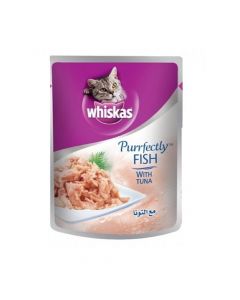 Whiskas Purrfectly Fish With Tuna Cat Food Pouch - 85g - Pack of 12