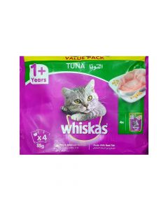 Whiskas Tuna in Jelly Adult Cat Food Pouch - 85 g - Pack of 4