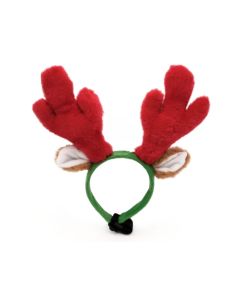 ZippyPaws Holiday Antler Headband - Large