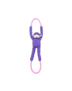 ZippyPaws Rope Tugz Monkey Purple Dog Toy