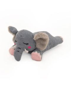 ZippyPaws Snoozies with Shhhqueaker Elephant Dog Toy
