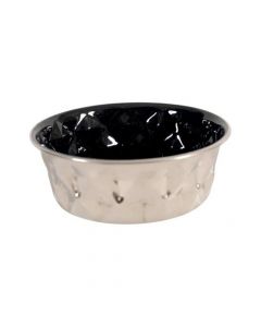 Zolux Diamonds Stainless Non-Slip Black Dog Bowls