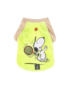 Zooz Pets Snoopy Beach Tennis Pet T-Shirt - Verde Neon